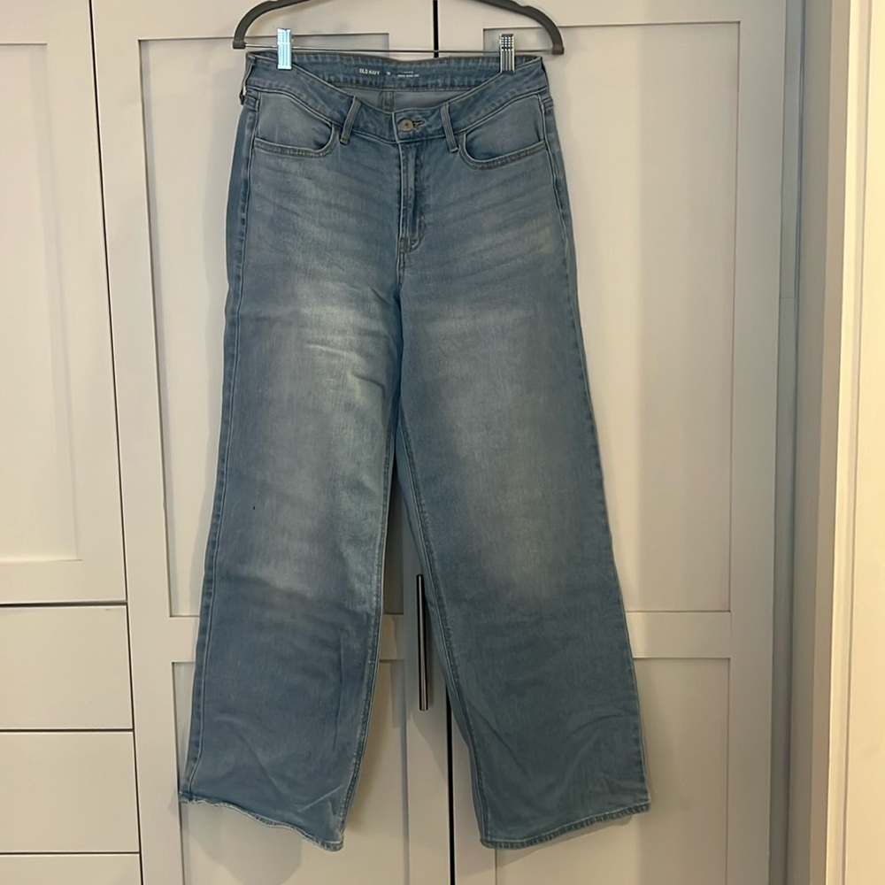 Old Navy Wide Leg Jeans Light Wash